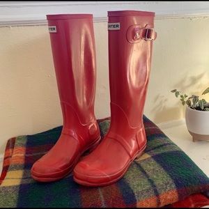 Tall Hunter Red Boots